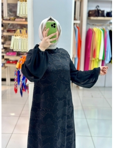 N Prive Abiye Jakar Elbise Siyah 13145 2