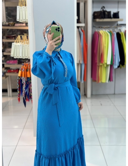 N Prive Önü Taş Detaylı Elbise 13161