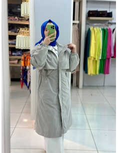 Levidor Midi Trençkot gri 530042