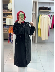 Levidor Midi Trençkot siyah 530042