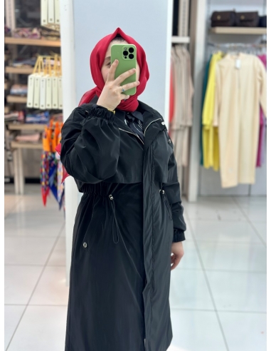 Levidor Midi Trençkot siyah 530042