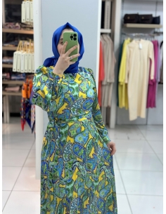 N Prive Saten Elbise mavi 2