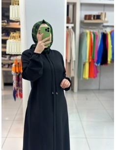 Musab Büyük Beden Ferace Siyah 8221 2