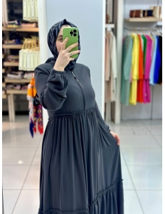 Musab Fırfır Ferace  7619 gri 2