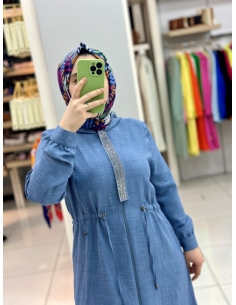 Musab İthal Keten Giyçık Kap 3673 mavi 2