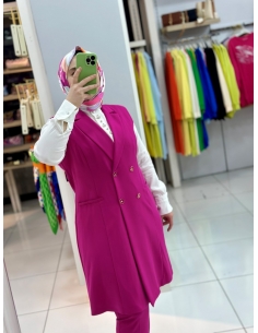 N Prive Yelekli Takım FUŞYA 15076 2