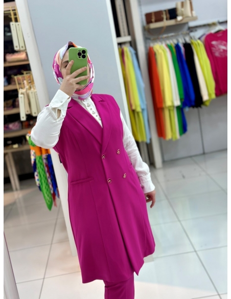 N Prive Yelekli Takım FUŞYA 15076