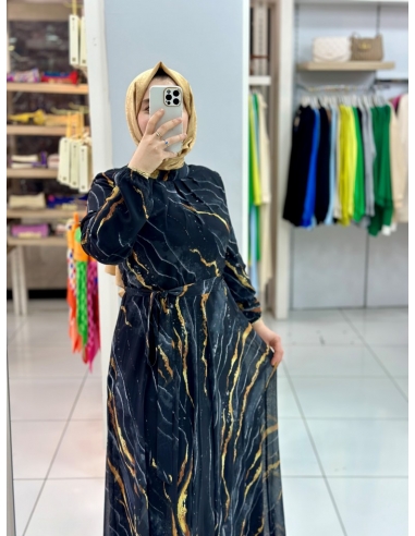 Seng Dalgalı Elbise 1112