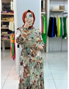 Seng Dalgalı Elbise 1112 turuncu 2