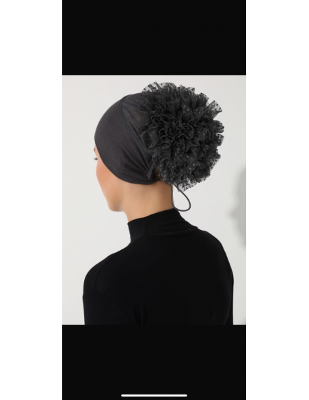 Ecardin Dikişsiz KLİPSLİ Güpürlü Bone