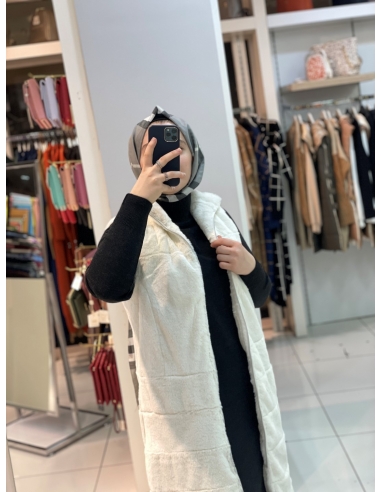 Prive Kürklü Yelek EKRU