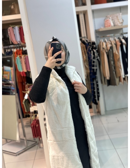 Prive Kürklü Yelek EKRU