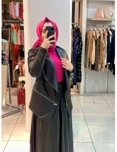 N Prive Deri Ceket SİYAH