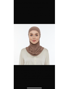 Lavender Hijab Bone Kahve