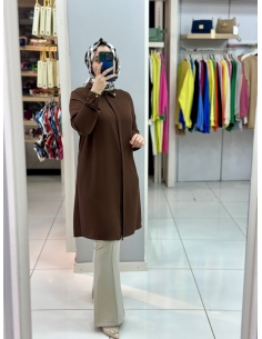 Levidor Krep Tunik 210097 KAHVE