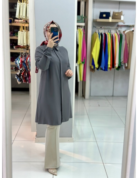 Levidor Krep Tunik 210097 GRİ