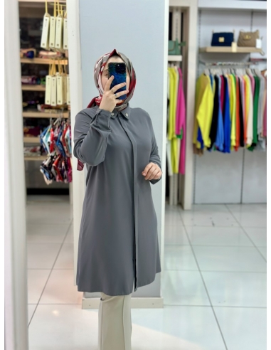 Levidor Krep Tunik 210097 GRİ