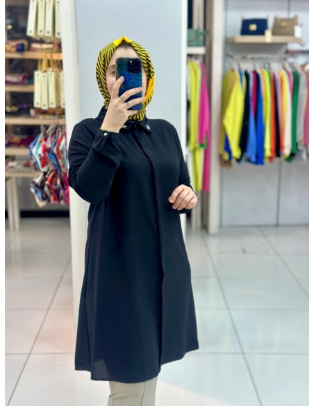 Levidor Krep Tunik 210097 SİYAH