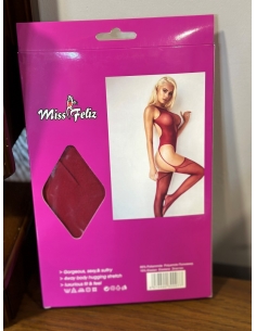 Miss Feliz Vücut Çorabı bordo 2