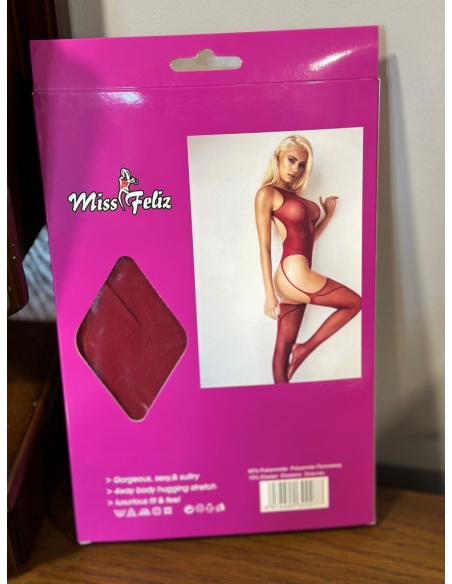 Miss Feliz Vücut Çorabı bordo