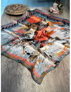 Aker Saf İpek Eşarp