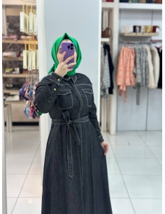 Kayra Kot Elbise 23004 siyah 2