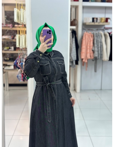 Kayra Kot Elbise 23004 siyah