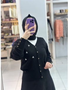 N Prive Triko Hırka 12017 siyah