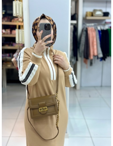 Levidor Oysho Kürklü Elbise 330255 CAMEL