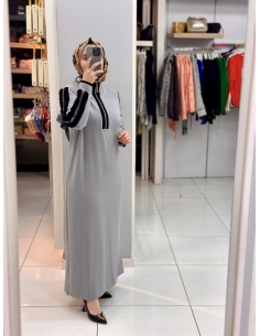 Levidor Oysho Kürklü Elbise 330255 GRİ