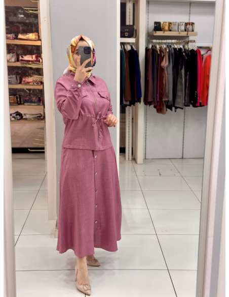 Levidor Düğmeli Takım 100464 pembe