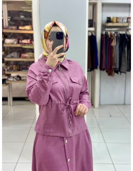 Levidor Düğmeli Takım 100464 pembe