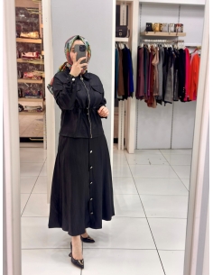 Levidor Düğmeli Takım 100464 siyah