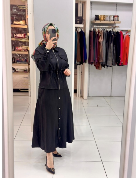 Levidor Düğmeli Takım 100464 siyah