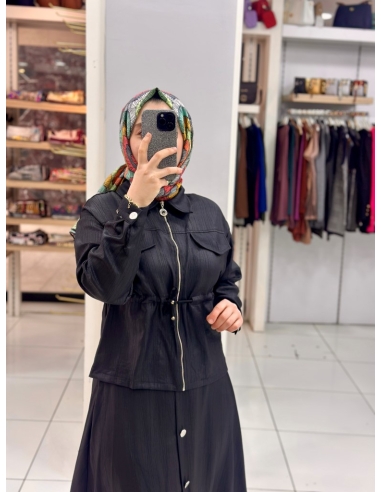 Levidor Düğmeli Takım 100464 siyah